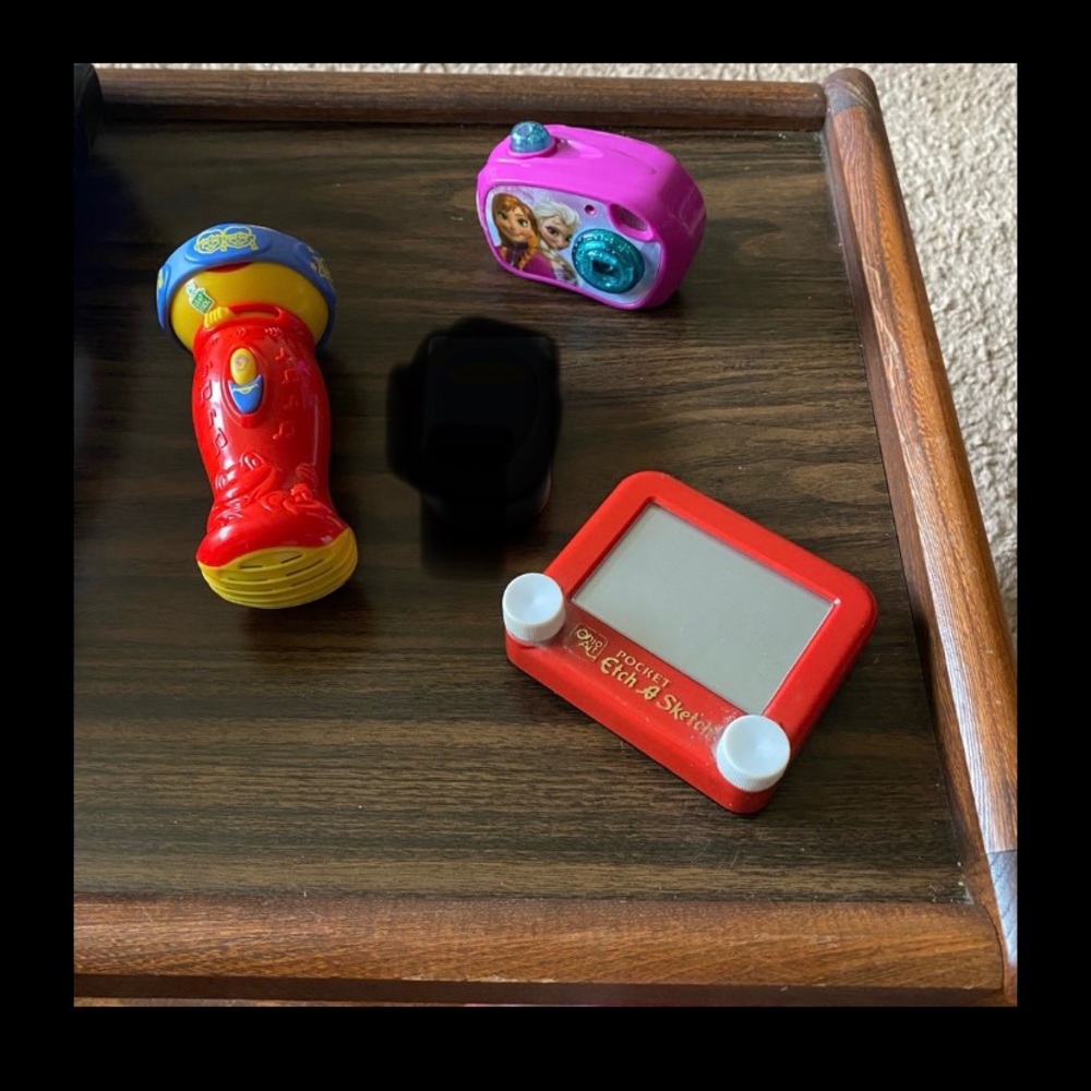 3/$20 Toy camera,phone, microphone, etch sketch